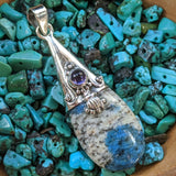 K2 Stone & Amethyst Pendant~JSSKAAZ3