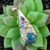 K2 Stone & Amethyst Pendant~JSSKAAZ3
