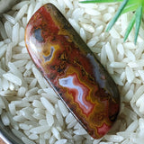 Sagenite Red Plume Agate Cabochon~JSSSRAC4