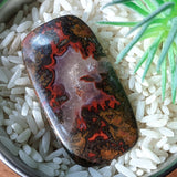 Sagenite Red Plume Agate Cabochon~JSSSRAC7