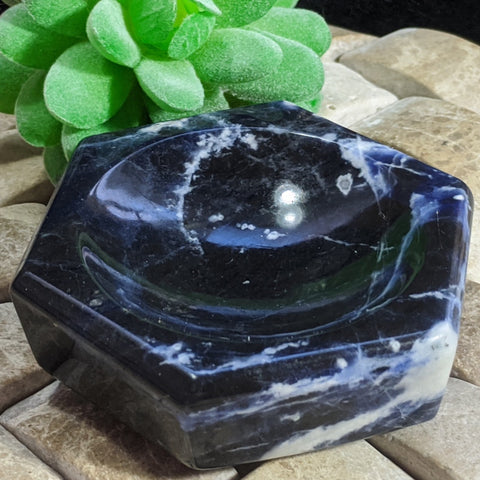 Sodalite Hexagon Bowl~CRSLHB06