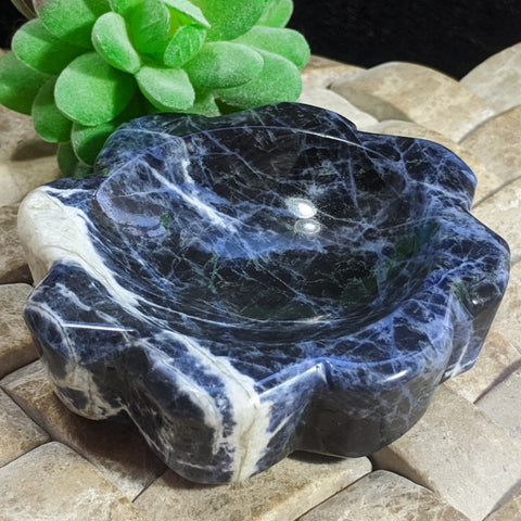 Sodalite Flower Bowl~CRSLHB09