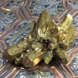 Gold Aura Quartz Cluster~CRGAQC01