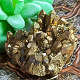 Gold Aura Quartz Cluster~CRGAQC03