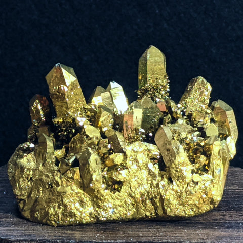 Gold Aura Quartz Cluster~CRGAQC05