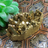 Gold Aura Quartz Cluster~CRGAQC07