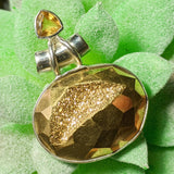 Gold Aura Quartz & Citrine Pendant~JSSGAQCP