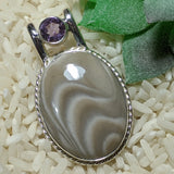 Flint & Amethyst Pendant~JSSFLNT4