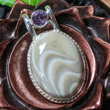 Flint & Amethyst Pendant~JSSFLNT4