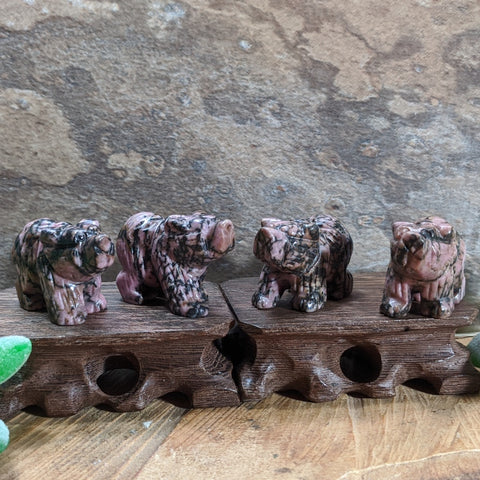 Rhodonite Bear Carving~CRRHBEAR