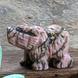 Rhodonite Bear Carving~CRRHBEAR