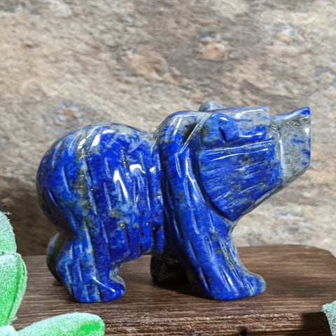 Lapis Lazuli Bear Carving~ CRLBEAR1