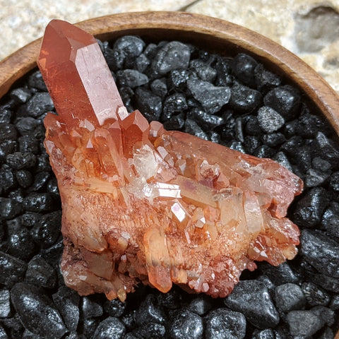 Tangerine Quartz Cluster~CRTQTZ04