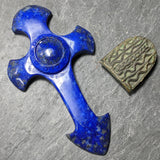 Lapis Lazuli Cross Carving~ CRLAPCR2