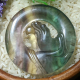 Fluorite "Pearl in Palm" Carving~ CRFLPIP2