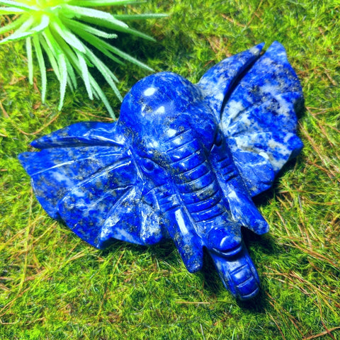 Lapis Lazuli Elephant Carving~ CRLELEP1