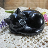 Black Obsidian Sleeping Cat~ CRBOCAT2