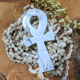 Howlite Ankh~CRHANKHC