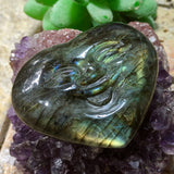 Labradorite Happy face Heart~CRLABHFH