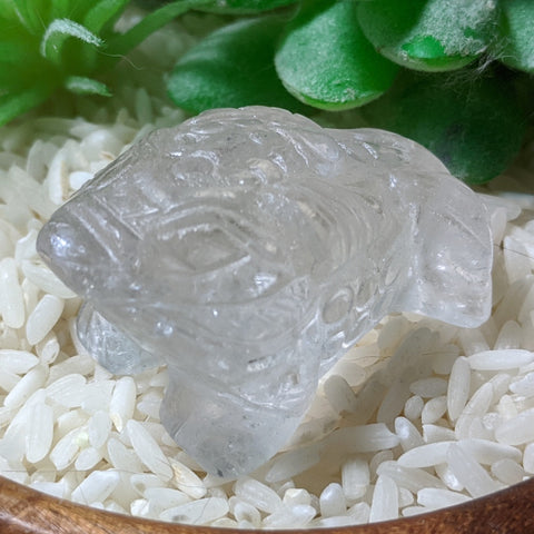 Quartz Three Legged Toad Feng Shui Carving~CRTLTQTZ