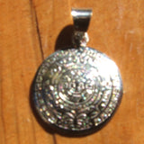 Sterling Silver Mayan Calander Pendant JSSMACAS