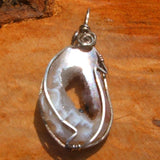 Wire Wrapped Agate Slice Pendant