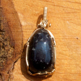 Wire Wrapped Covellite Pendant