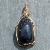 Wire Wrapped Covellite Pendant