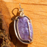 Wire Wrapped Charoite Pendant