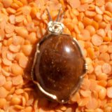 Wire Wrapped Rutilated Quartz Pendant