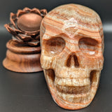 Banded Red Calcite Skull~CRBRCSKL