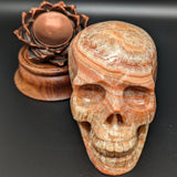 Banded Red Calcite Skull~CRBRCSKL