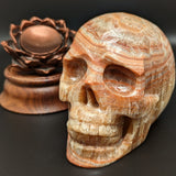 Banded Red Calcite Skull~CRBRCSKL