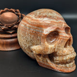 Banded Red Calcite Skull~CRBRCSKL