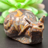 Bamboo Jasper Snail Carving~CRBAMJSN