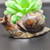 Bamboo Jasper Snail Carving~CRBAMJSN