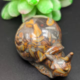 Bamboo Jasper Snail Carving~CRBAMJSN