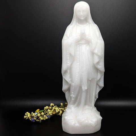 White Jade Mother Mary Statue~CRWJMARY