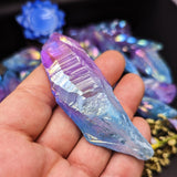 Rainbow Aura Prasiolite Crystal Shards~CRRAPRAS