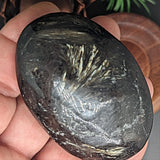 Garnet in Arfvedsonite Palm Stone~CRARFPS5