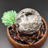 Sphalerite & Druzy in Jasper Sphere~Small CRSPHDSS