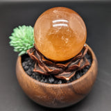 Honey Calcite Sphere~CRHNCS03