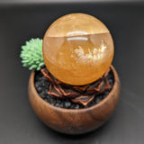 Honey Calcite Sphere~CRHNCS04