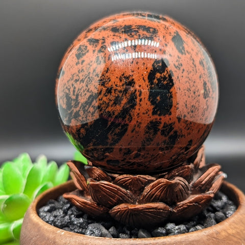 Mahogany Obsidian Sphere~CRMOSPH2