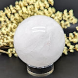 Snow Quartz Sphere~CRSNQTZ3