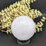 Snow Quartz Sphere~CRSNQTZ3