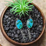 Chrysocolla and Malchite Earrings~JSSCHMAE