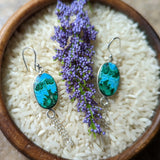 Chrysocolla and Malchite Earrings~JSSCHMAE