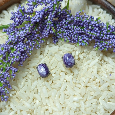 Charoite Post Earrings~JSSCEAR3