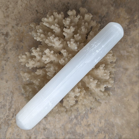 Selenite Wand~Round Ends~CRSELWRE